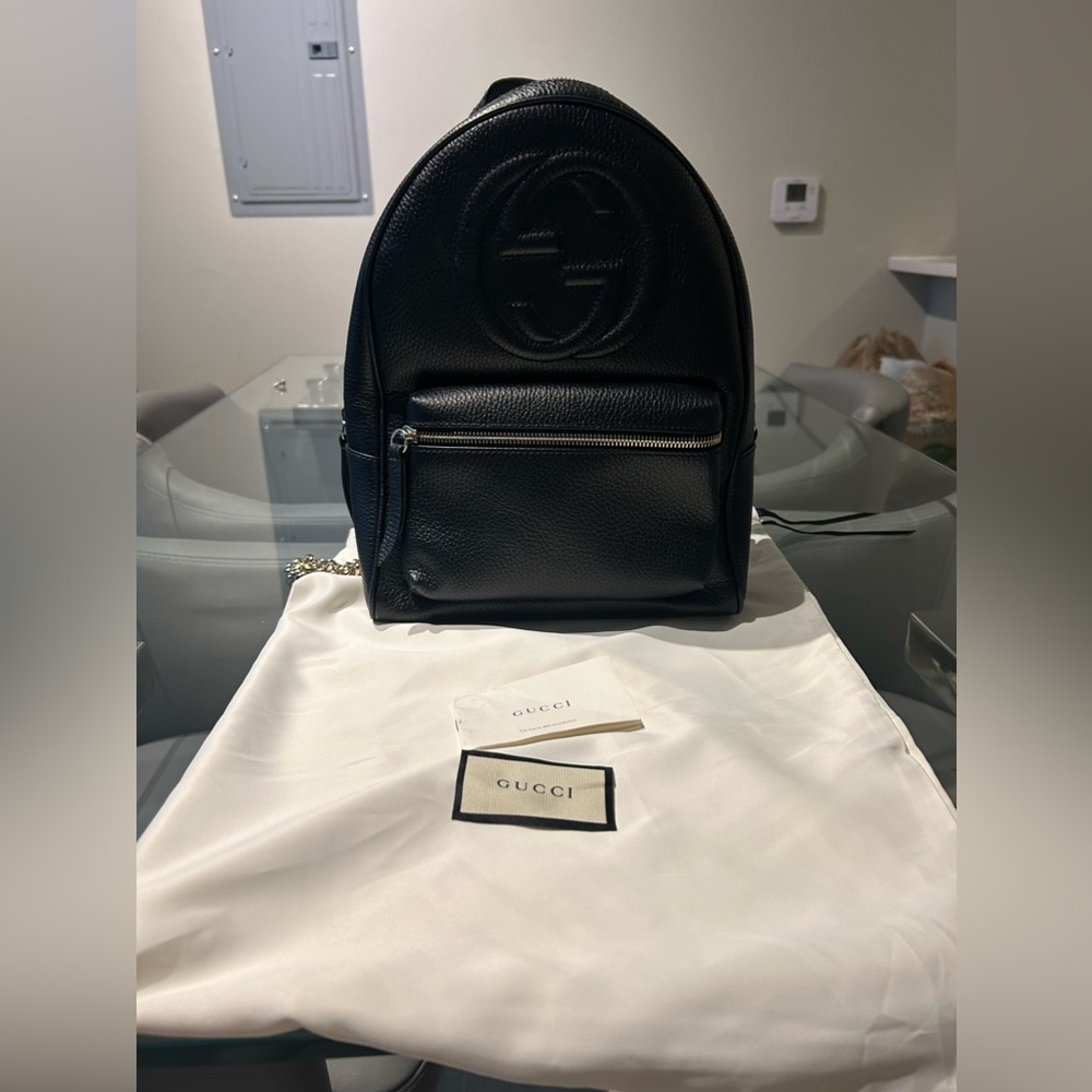 AUTHENTIC Gucci pebbled backpack